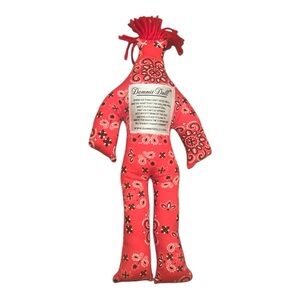 NWT Red Bandana Print Stress Reliever Dammit Doll